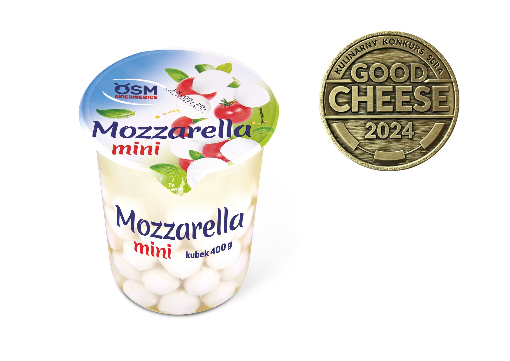 Złoty medal dla Mozzarelli mini kulki kubek 400g od OSM Skierniewice